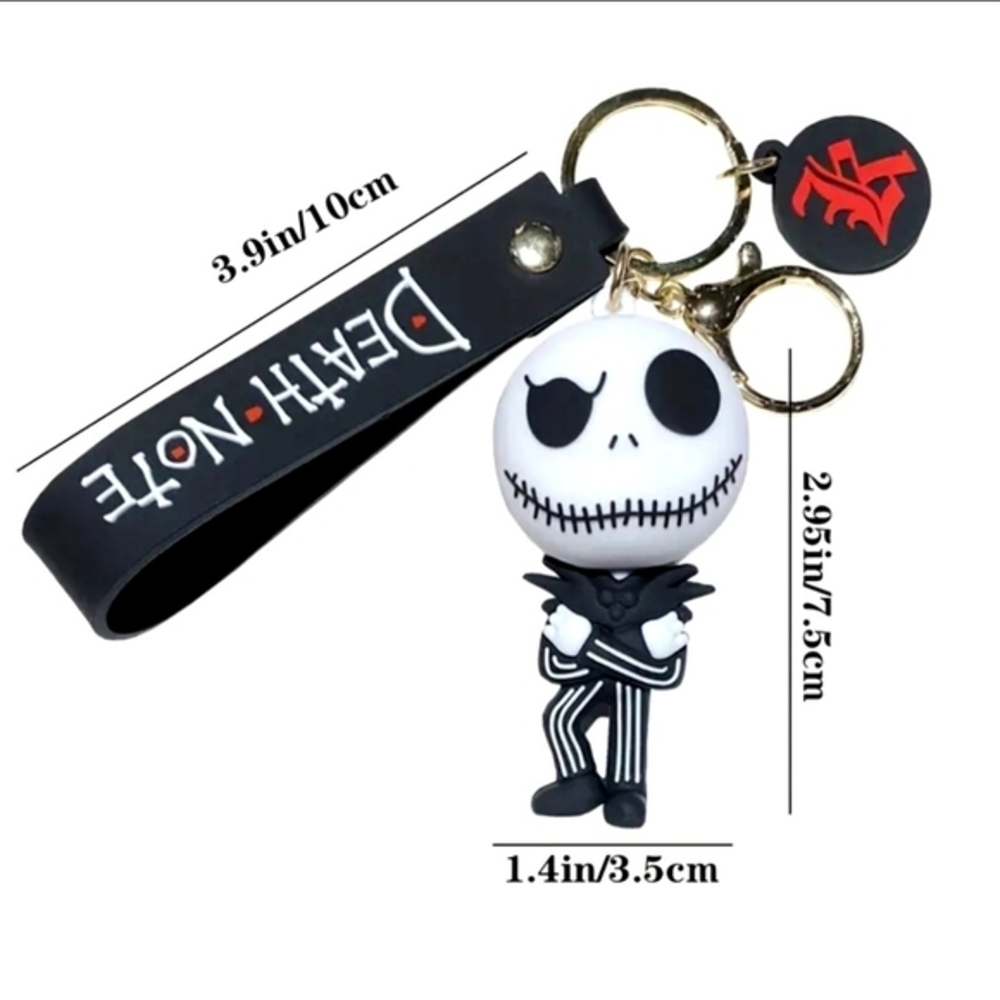 NEW Nightmare Before Christmas Jackā Skellington Death Note Keychain - Picture 2 of 2